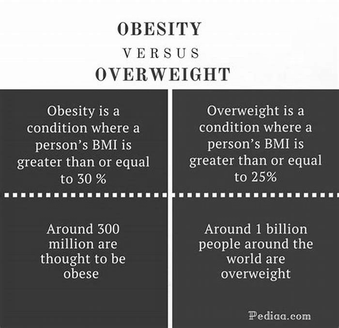 What is the difference between overweight and obese?