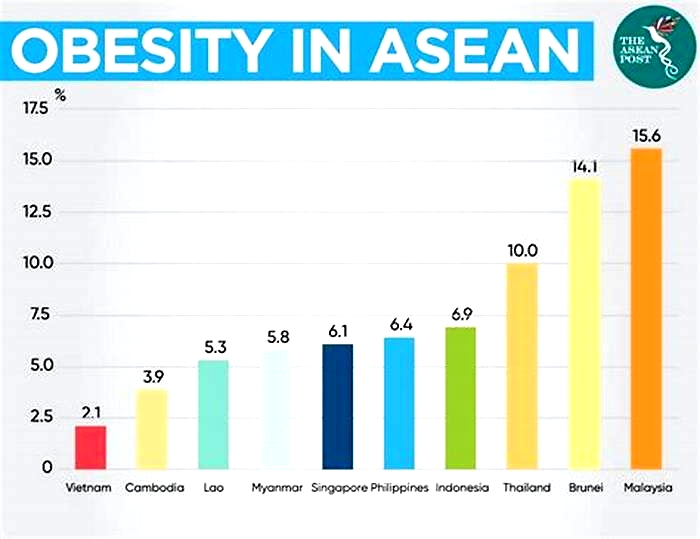 What is the obesity rate in Indonesia?