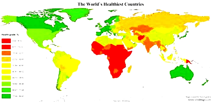 Which is the healthiest country in Asia